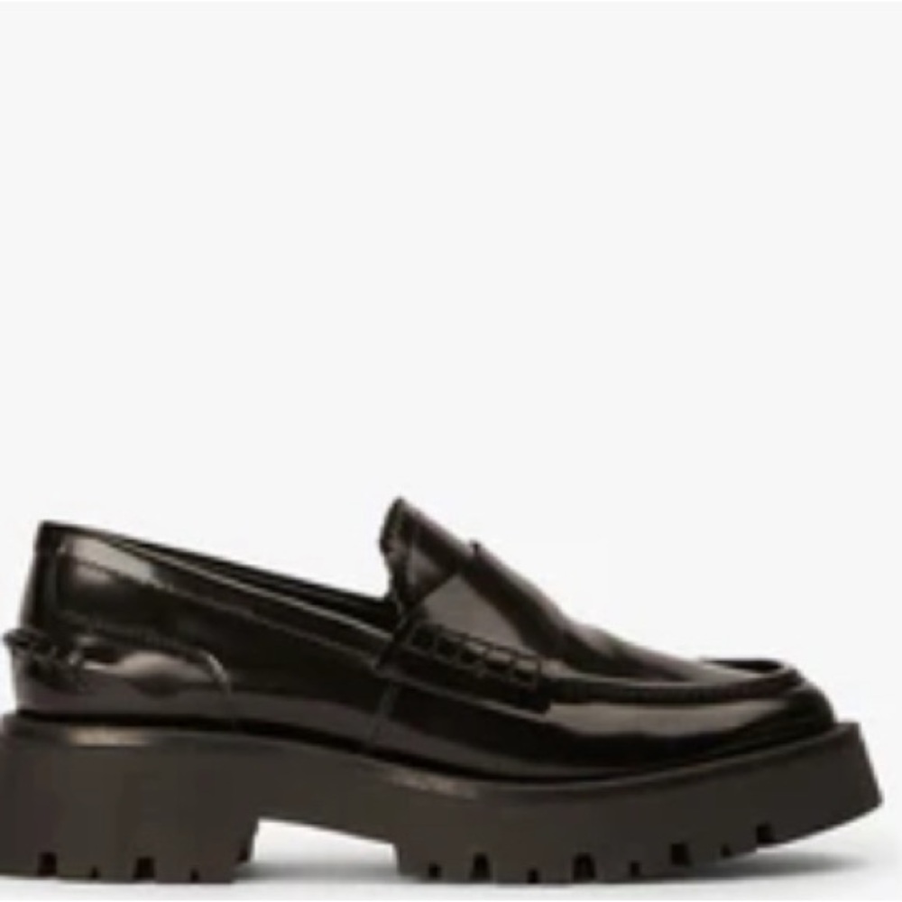 Tony Bianco Brooklyn Black Hi Shine Casual Black Loafers